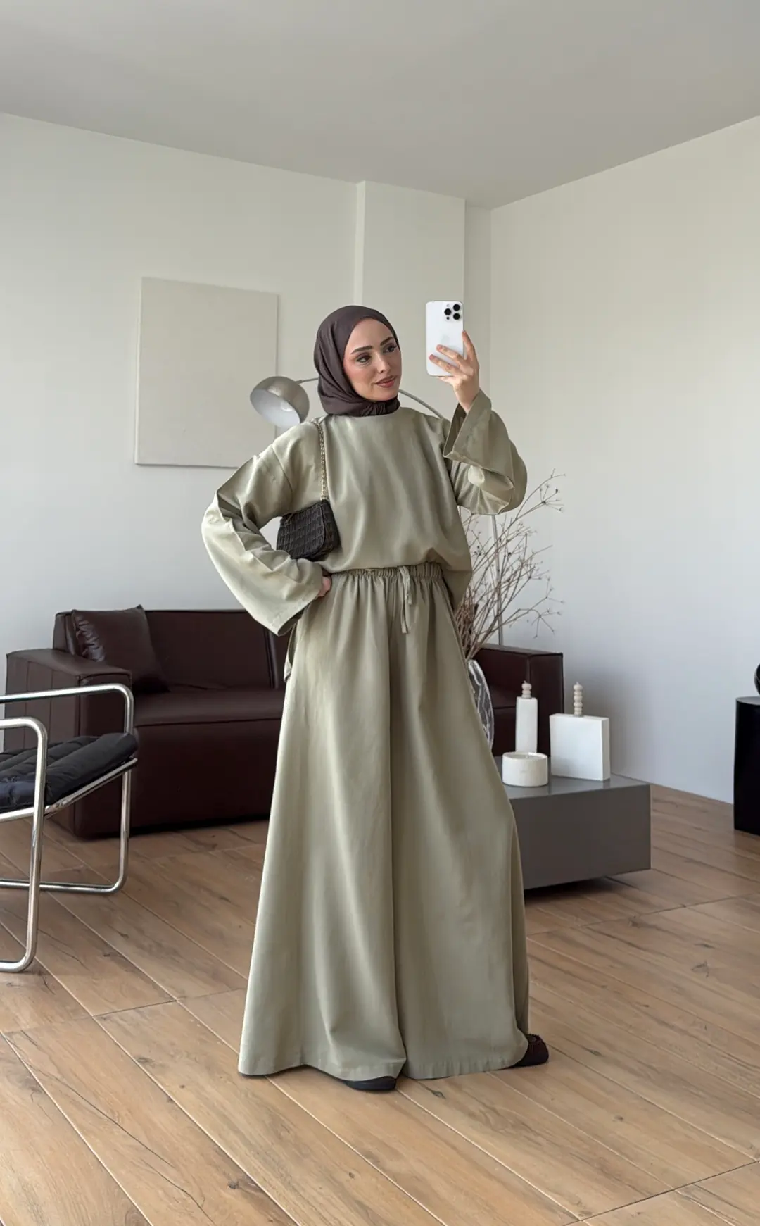 Keten Bol Paça Buluz Takım Çağla Yeşili