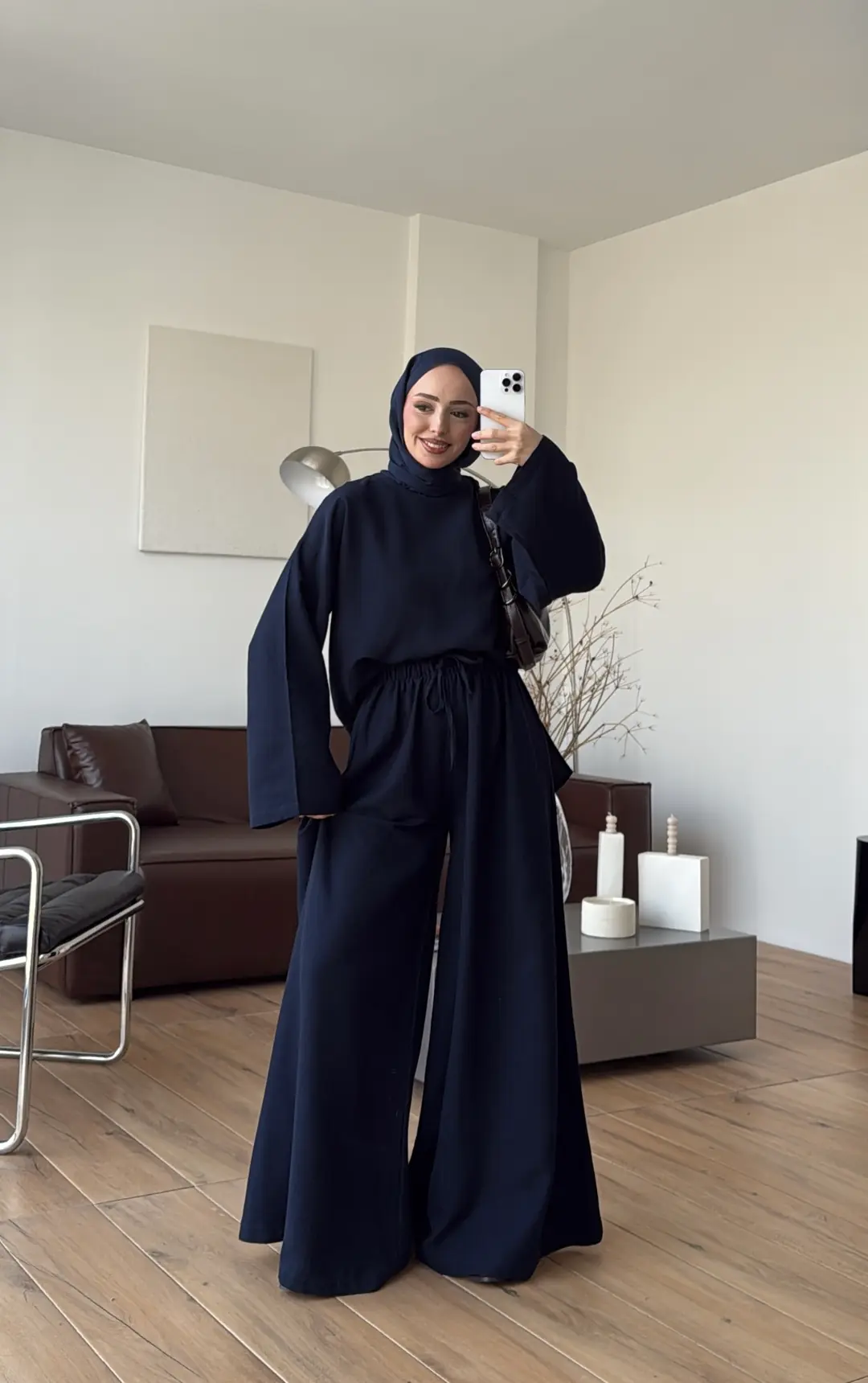 Keten Bol Paça Buluz Takım Lacivert