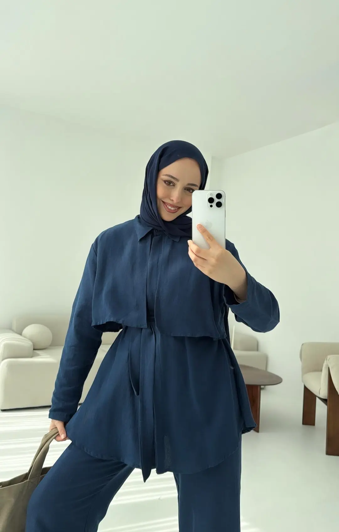 Keten Pelerinli Takım Lacivert