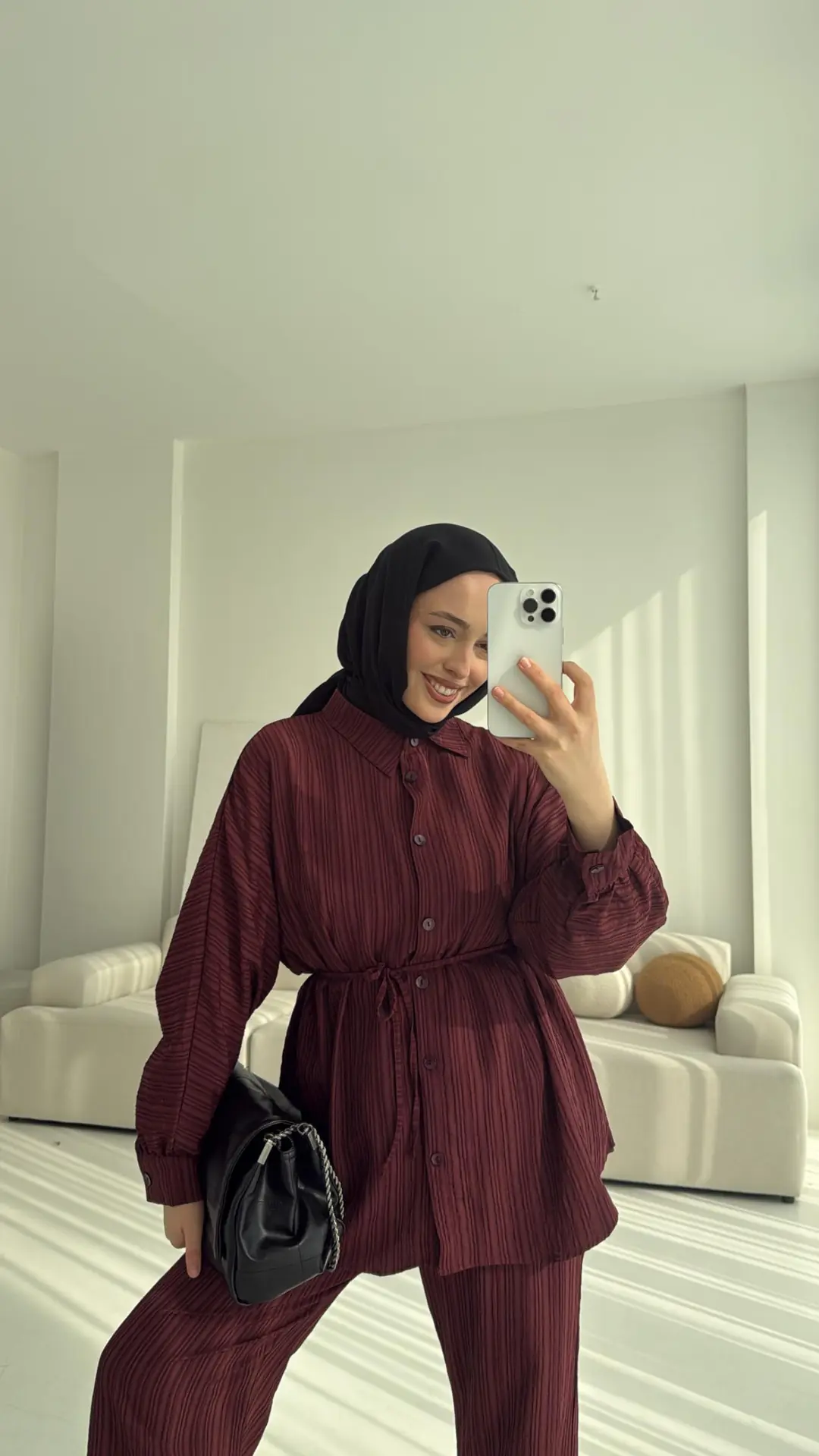 Kıraşlı Gömlekli Takım Bordo - Görsel 4