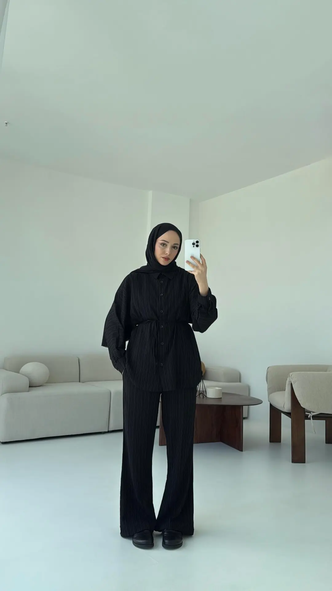 Kıraşlı Gömlekli Takım Siyah - Görsel 4