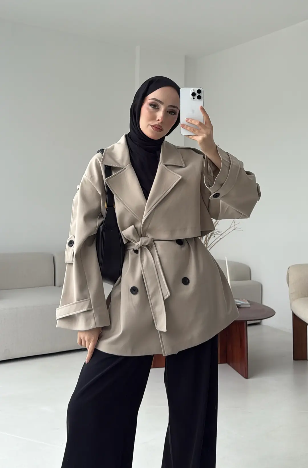 Kısa Trenç Taş - Görsel 5