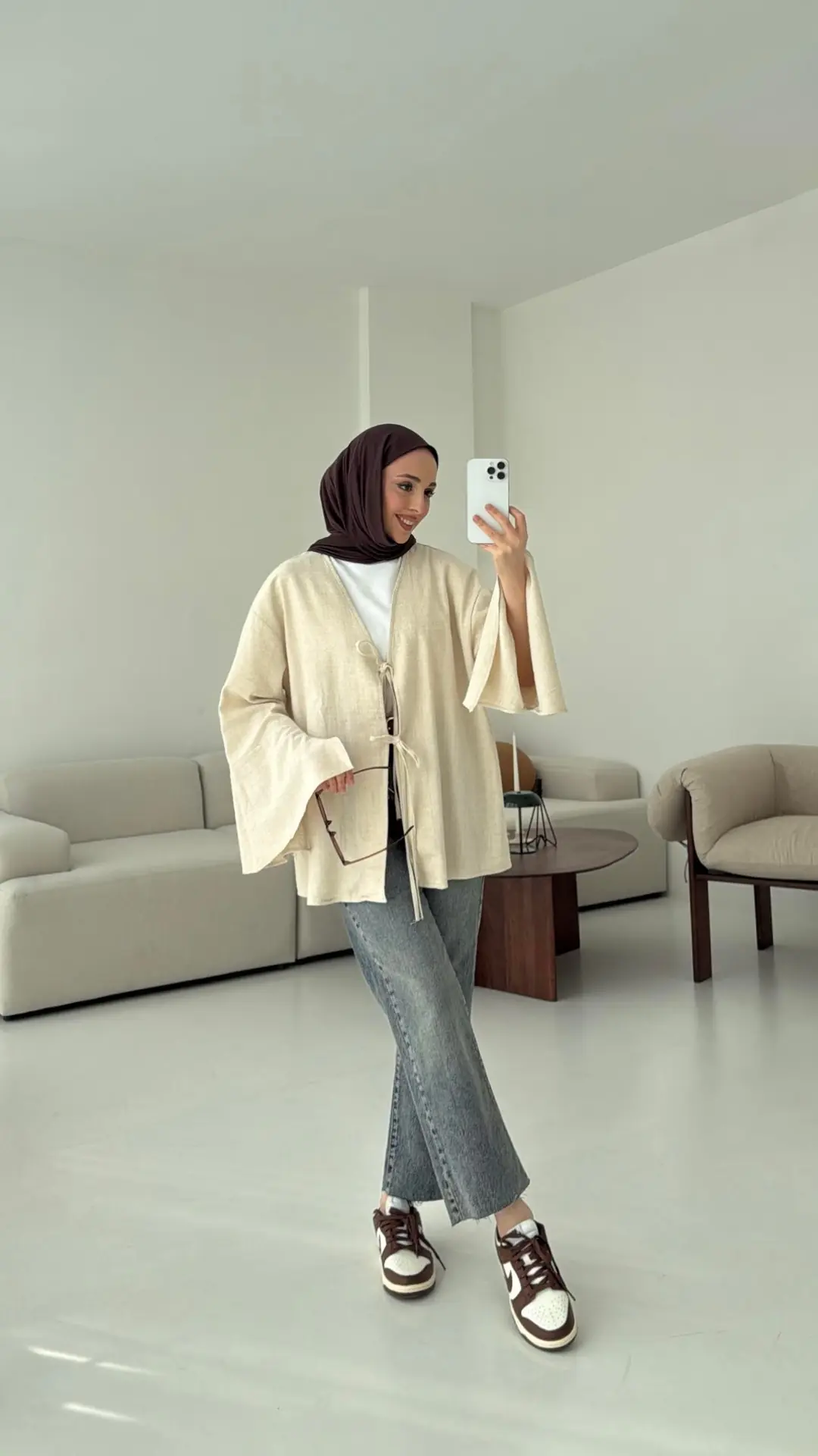 Kol Detay Kimono Natural