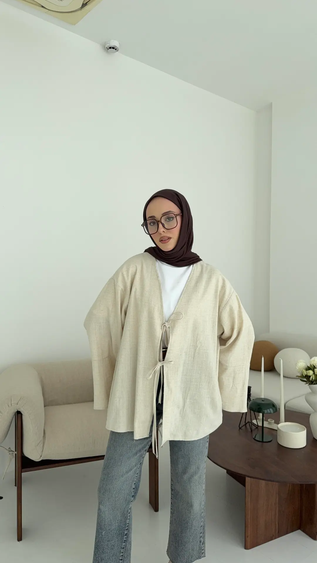 Kol Detay Kimono Natural - Görsel 3