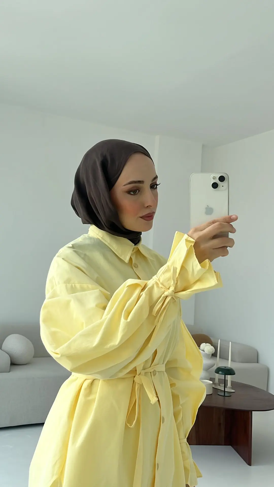 Kol Detay Tasarım Gömlek Sarı - Görsel 10