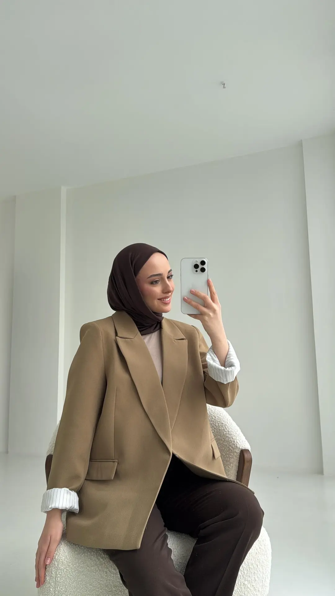 Kolu Katlamalı Blazer Ceket