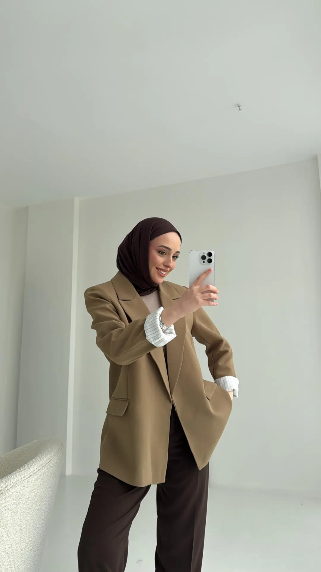 Kolu Katlamalı Blazer Ceket - Görsel 4