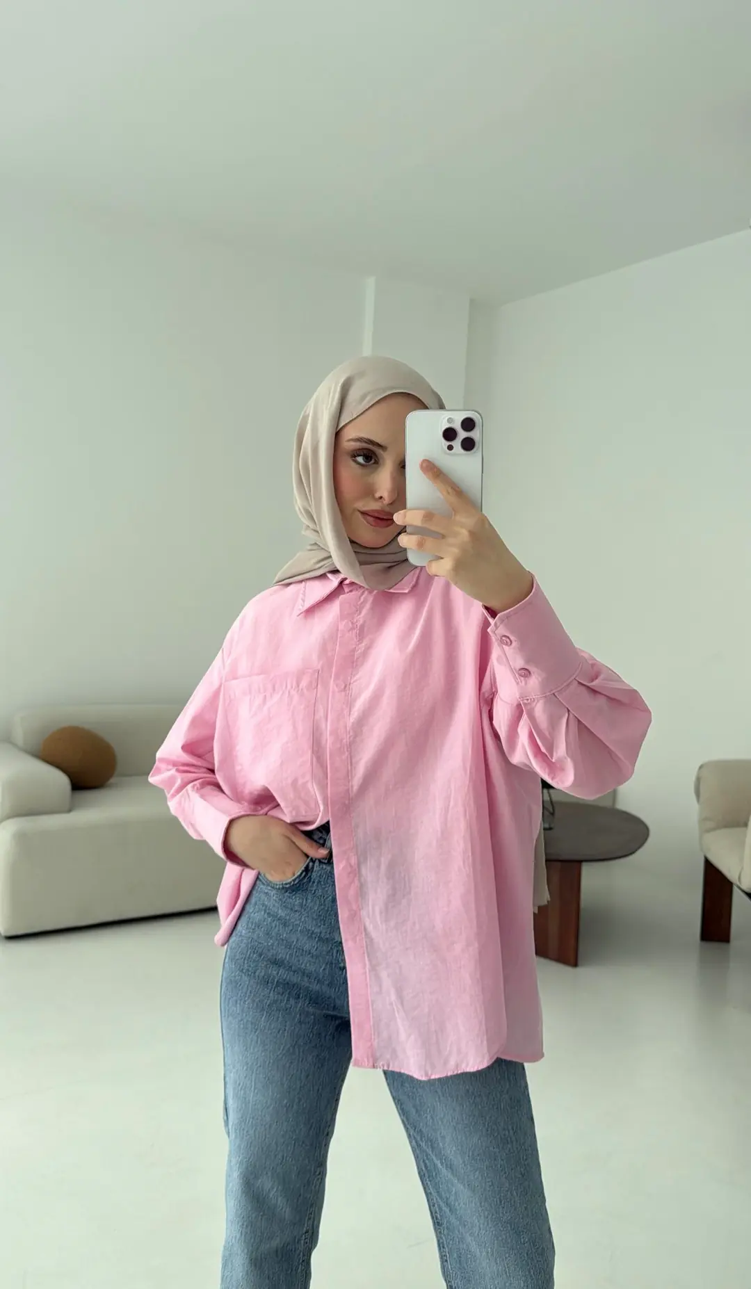 Koton Gömlek Pembe - Görsel 2