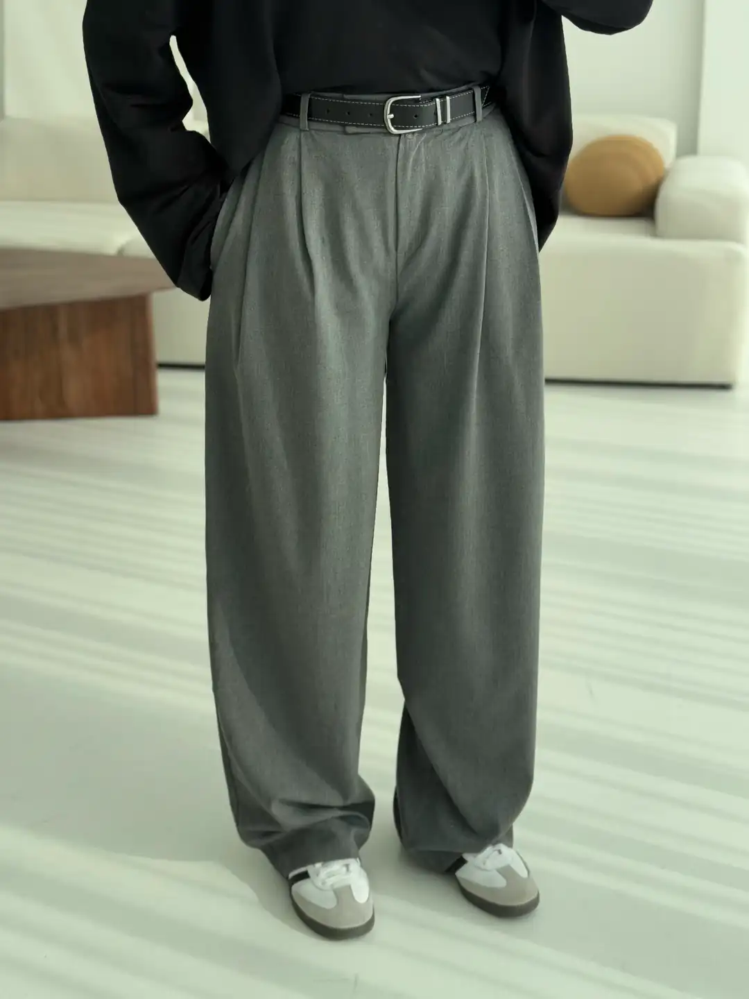 Koyu Gri Premium Kumaş Pantolon - Görsel 2