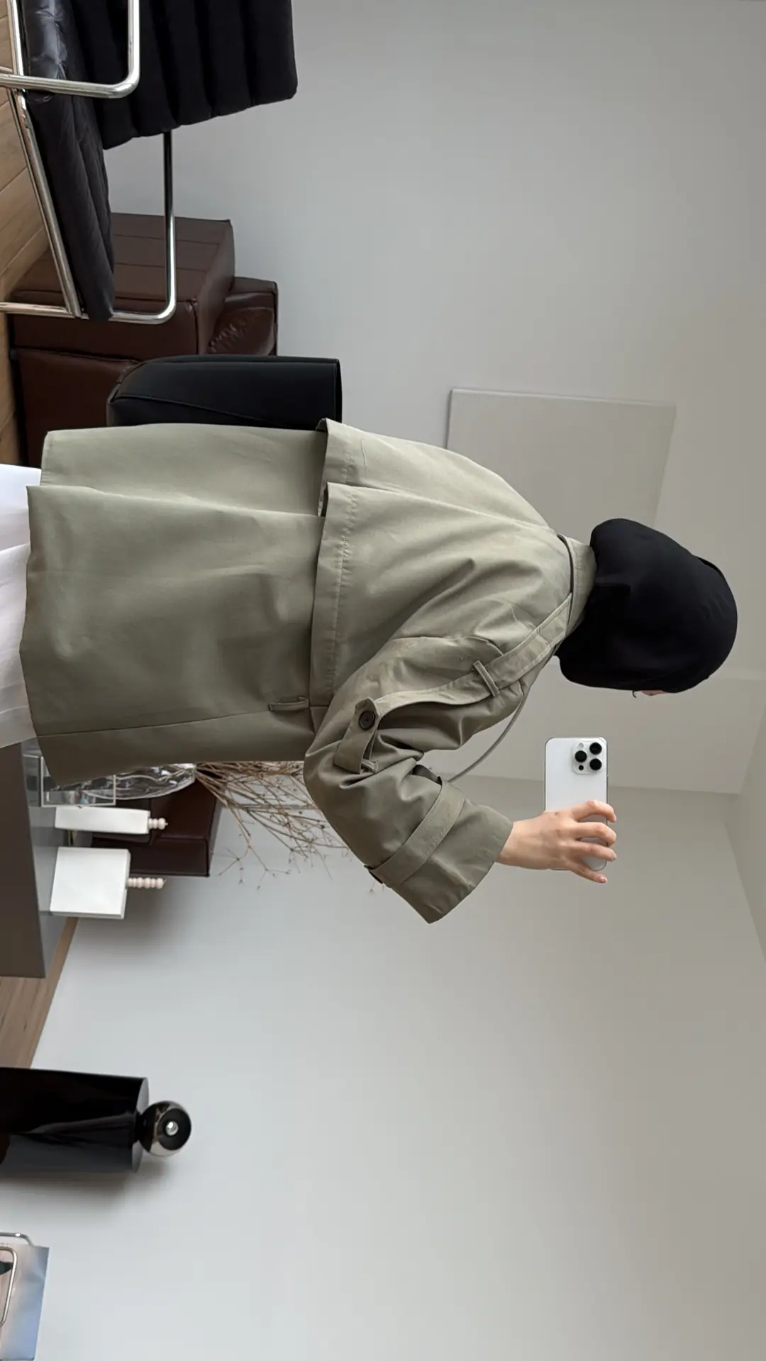 Kruvaze Apoletli Trençkot Çağla Yeşil - Görsel 4