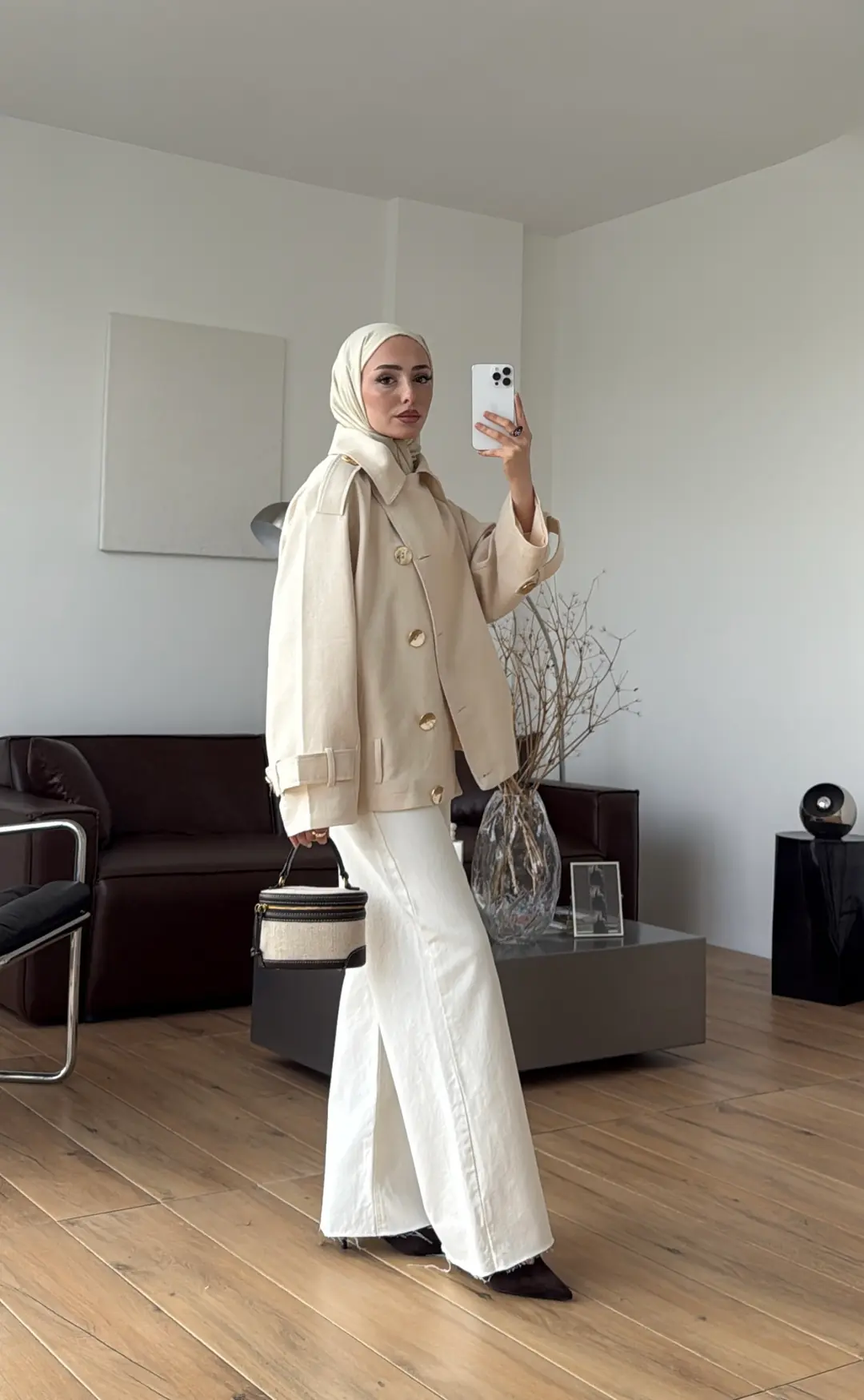 Kruvaze Trenç/Ceket Taş