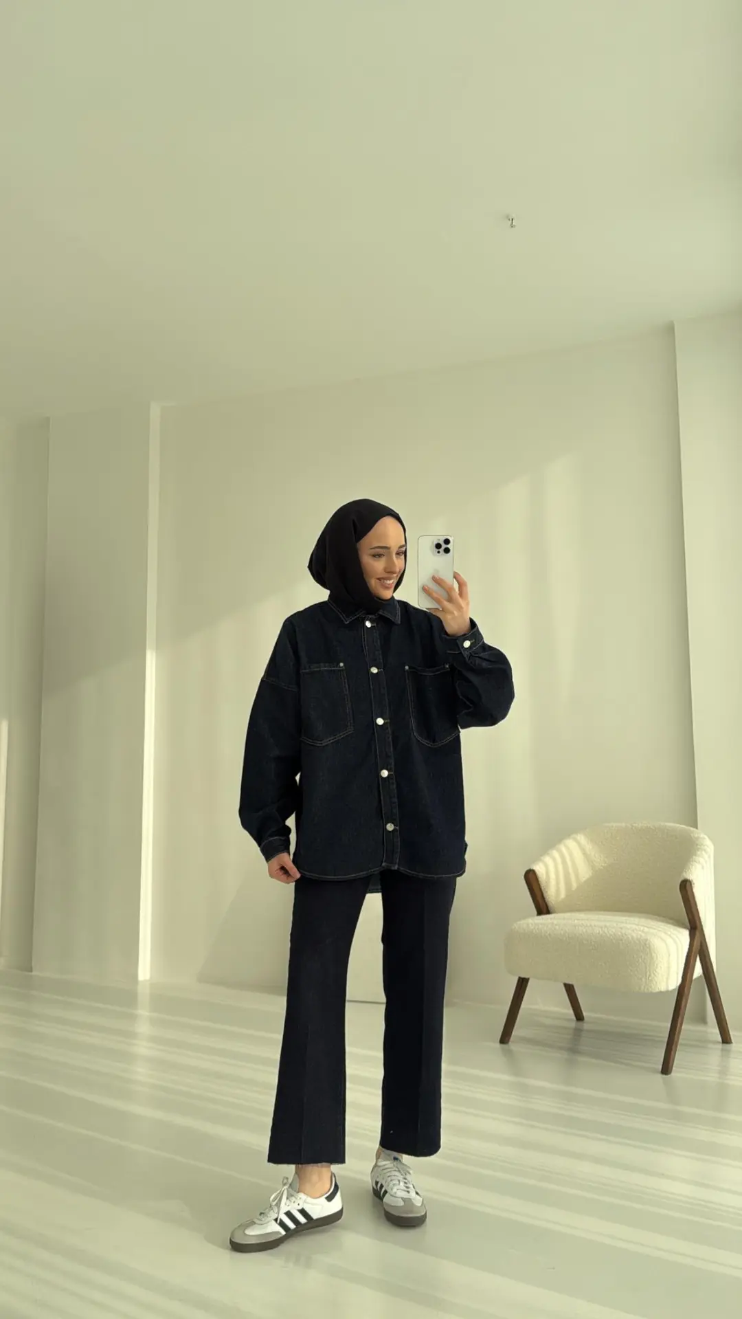 Lacivert Denim Ceket - Görsel 4