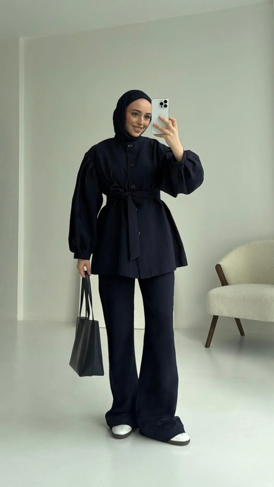 Lacivert Düğmeli Takım Premium - Görsel 2