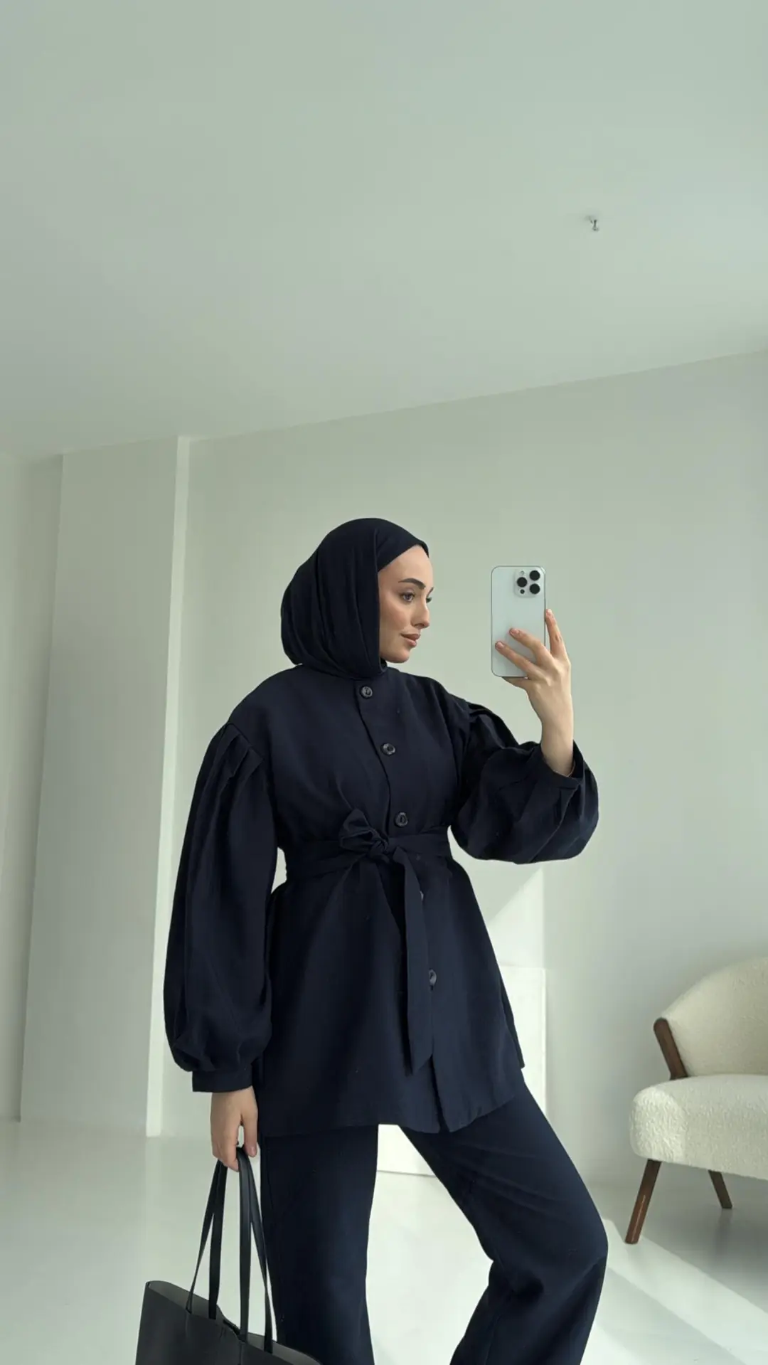 Lacivert Düğmeli Takım Premium - Görsel 4