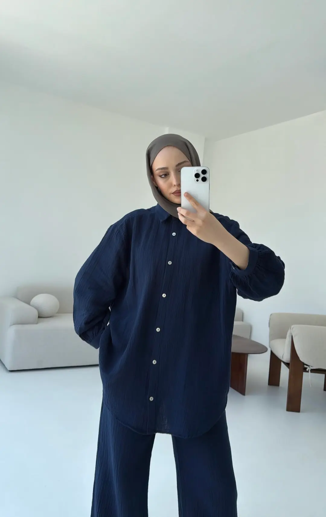 Lacivert Gömlekli Yazlık Takım - Görsel 5