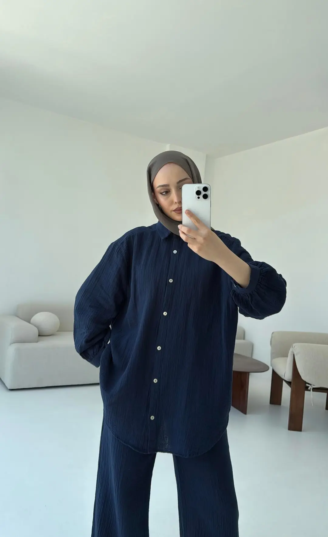 Lacivert Gömlekli Yazlık Takım - Görsel 3