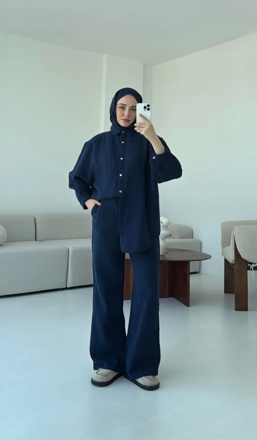 Lacivert Gömlekli Yazlık Takım - Görsel 6