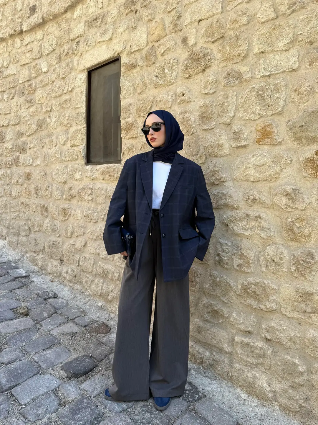 Lacivert Oversize Blazer Ceket - Görsel 2