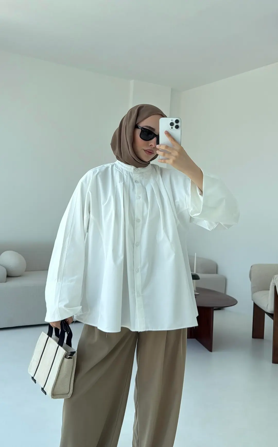 Lena Gömlek Beyaz - Görsel 2