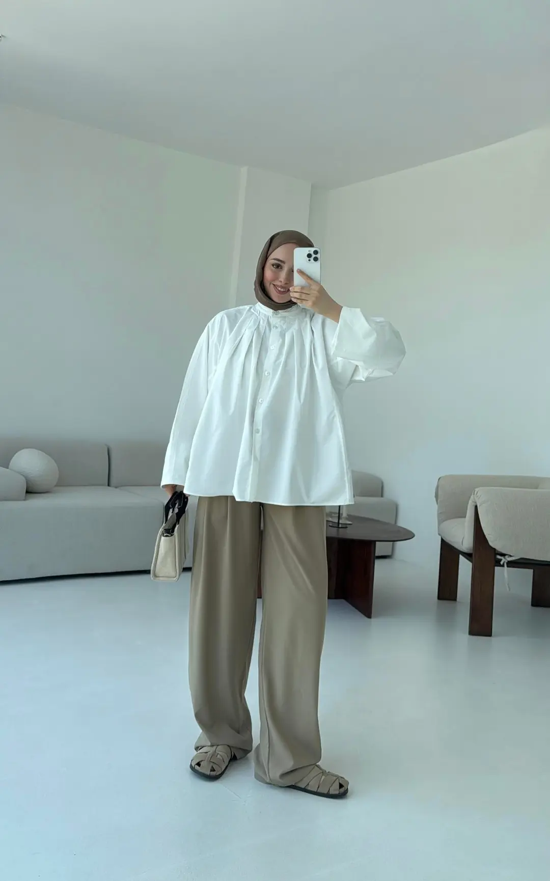 Lena Gömlek Beyaz - Görsel 6