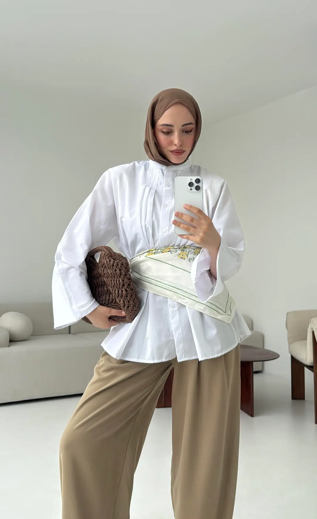 Lena Gömlek Beyaz - Görsel 6