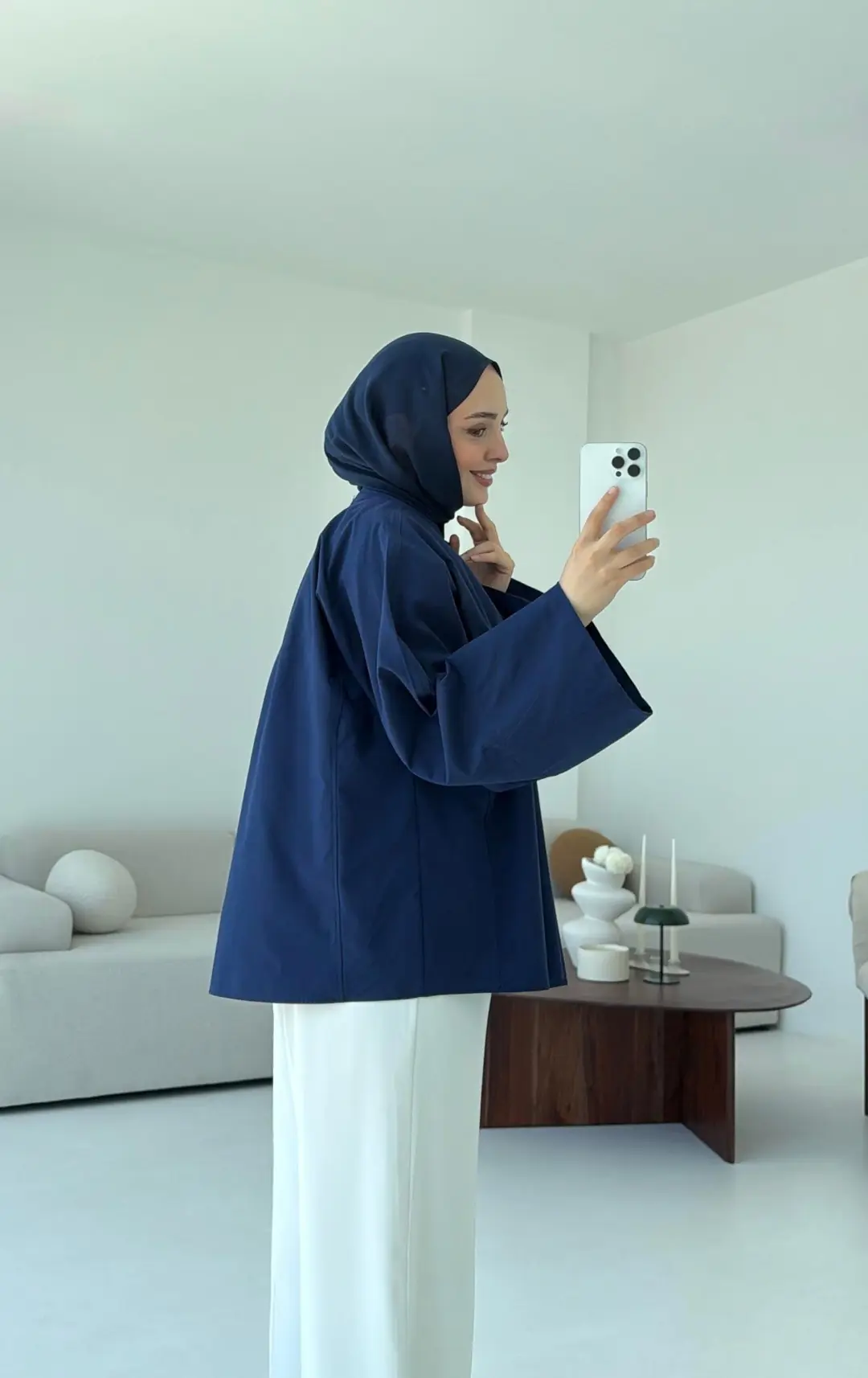 Lena Gömlek Lacivert - Görsel 3