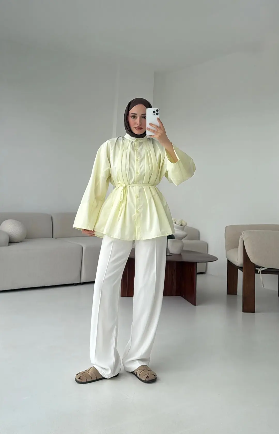 Lena Gömlek Sarı - Görsel 2