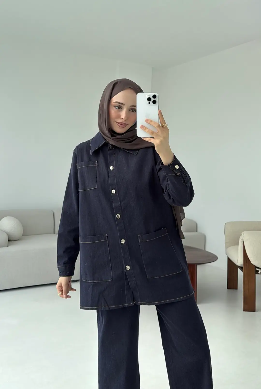 Likralı Denim Takım - Görsel 2