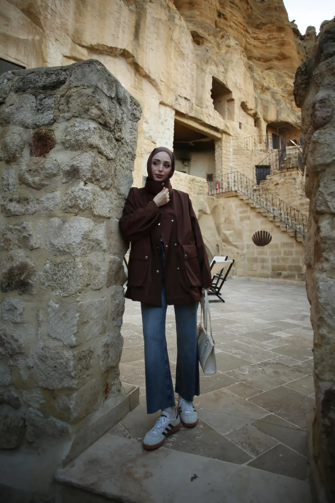 Maxi Cepli Ceket Kahve