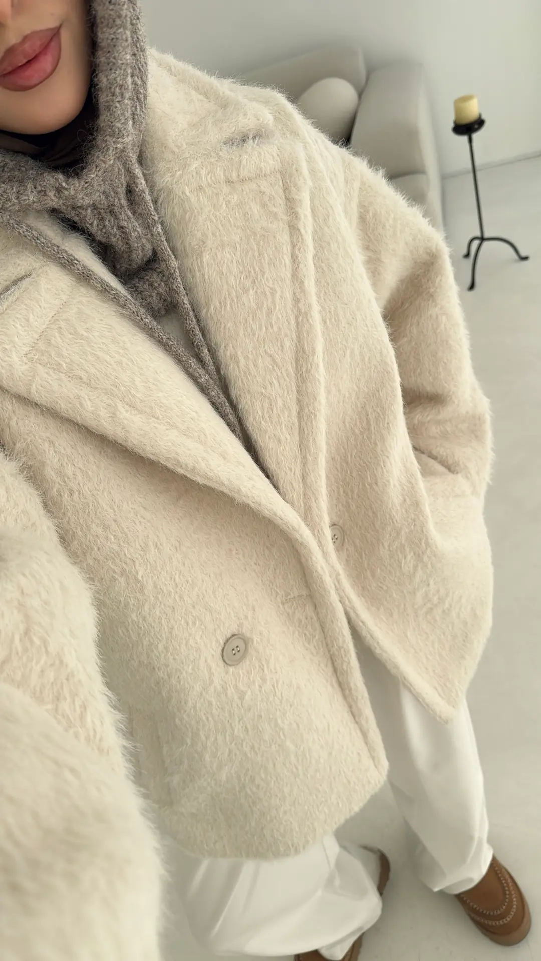 Maxmara Eldivenli Kaban Bej - Görsel 3