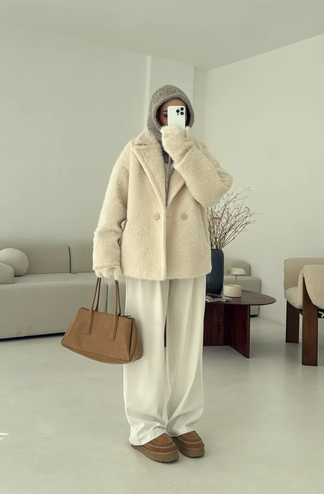 Maxmara Eldivenli Kaban Bej - Görsel 4