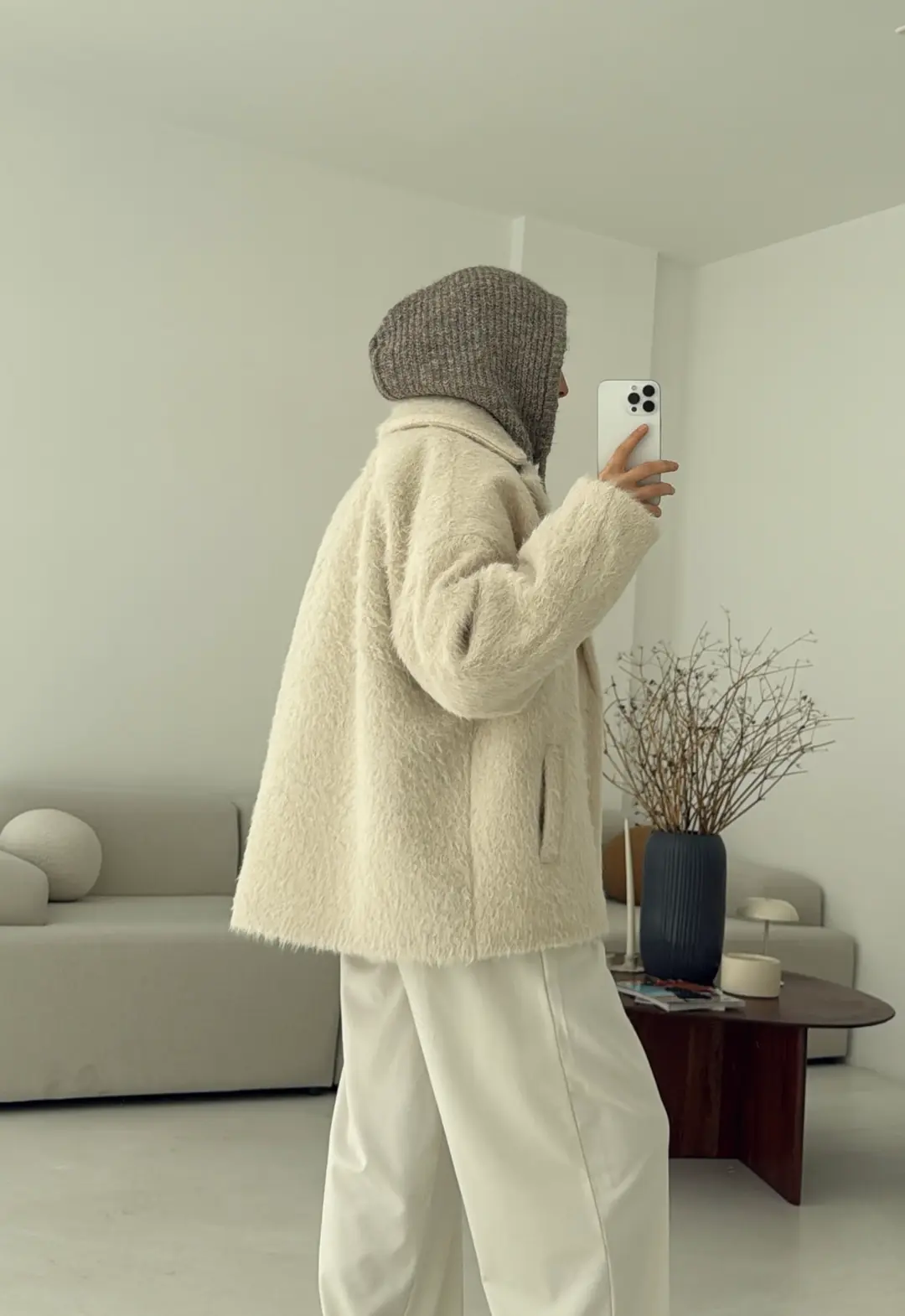 Maxmara Eldivenli Kaban Bej - Görsel 6