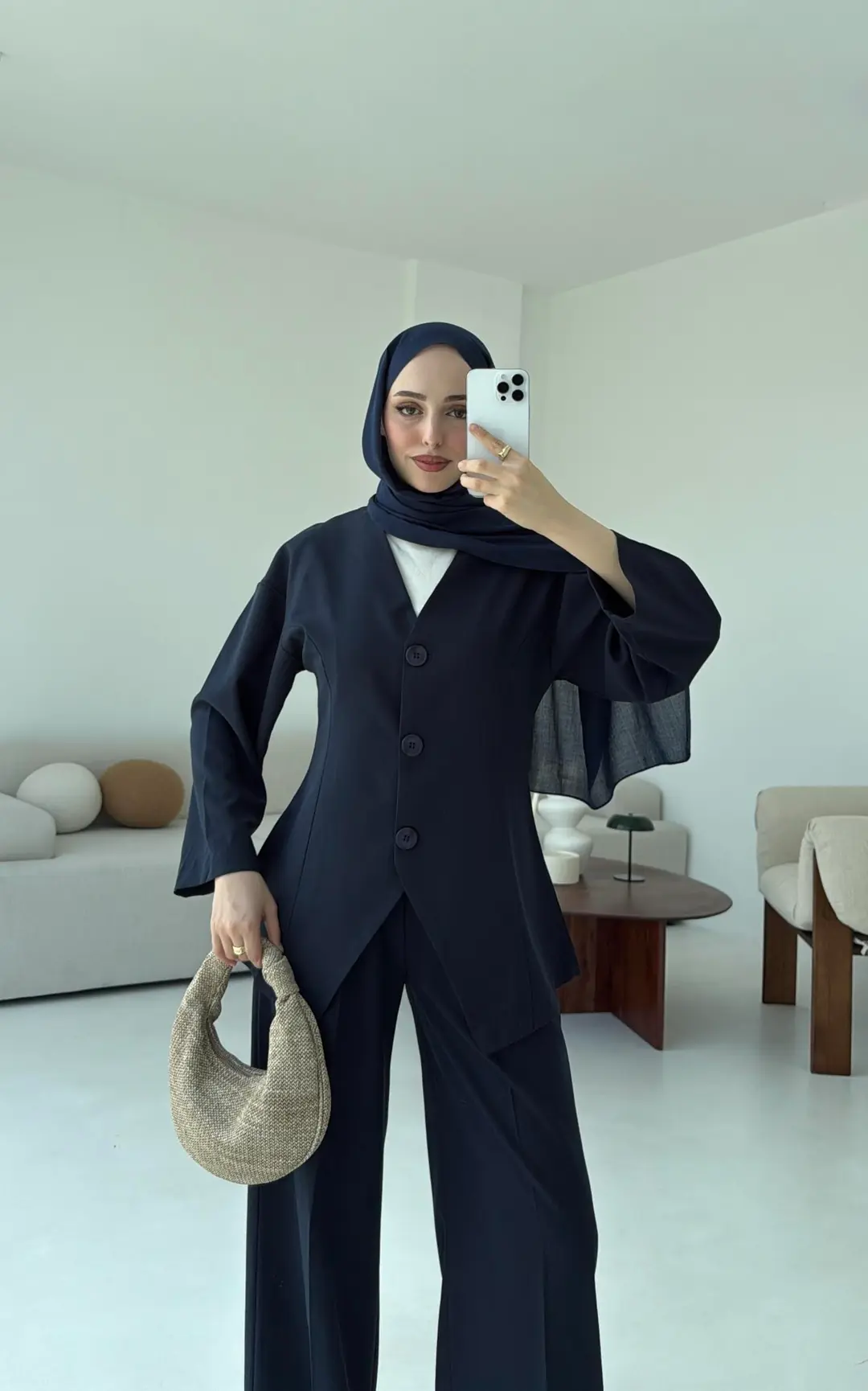 Mila Takım Lacivert - Görsel 6