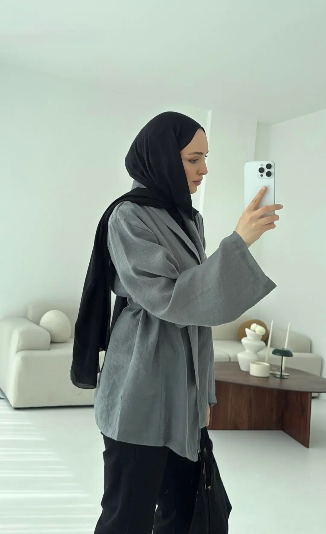 Model Yazlık Kimono Antrasit - Görsel 2