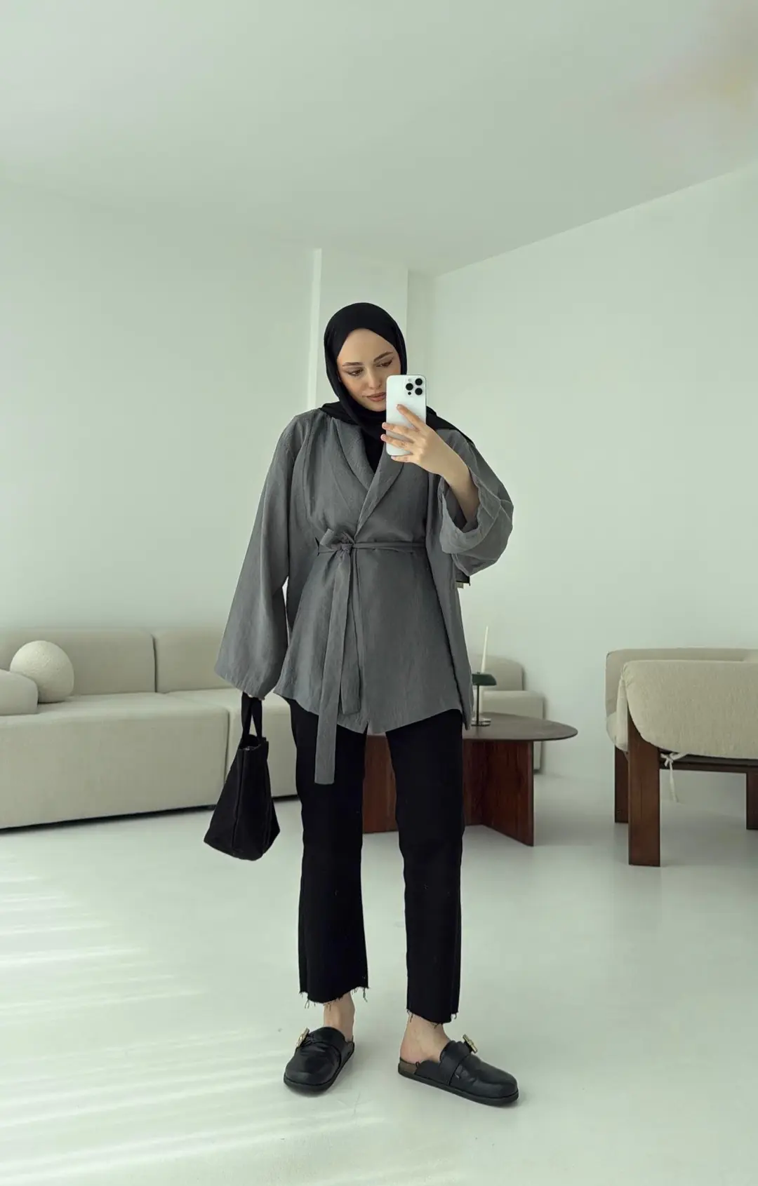 Model Yazlık Kimono Antrasit - Görsel 6