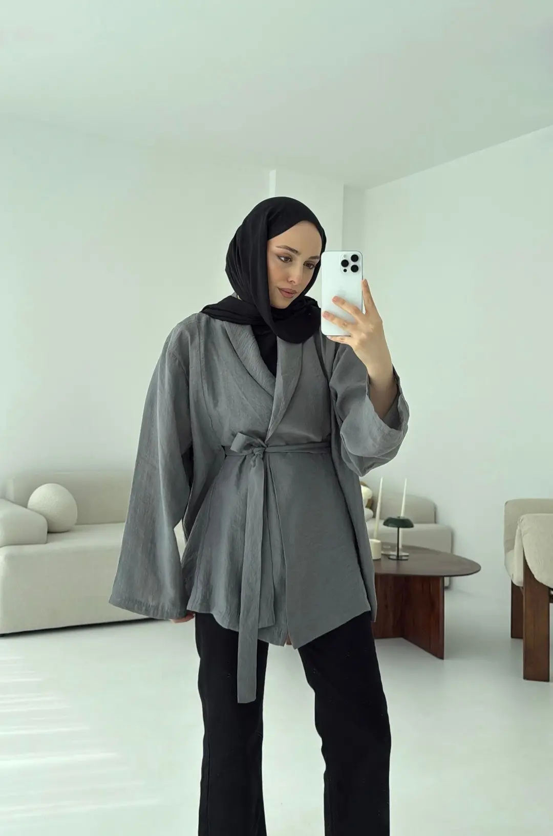 Model Yazlık Kimono Antrasit - Görsel 8