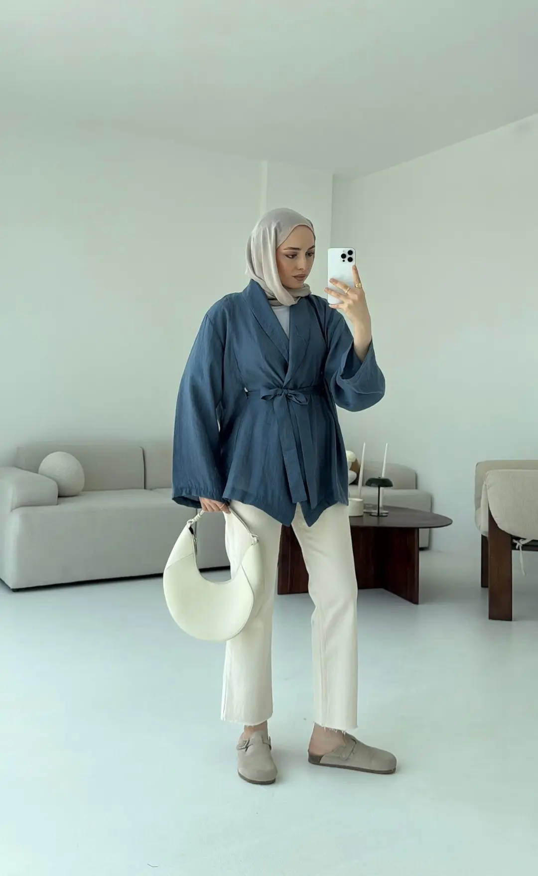 Model Yazlık Kimono İndigo - Görsel 2