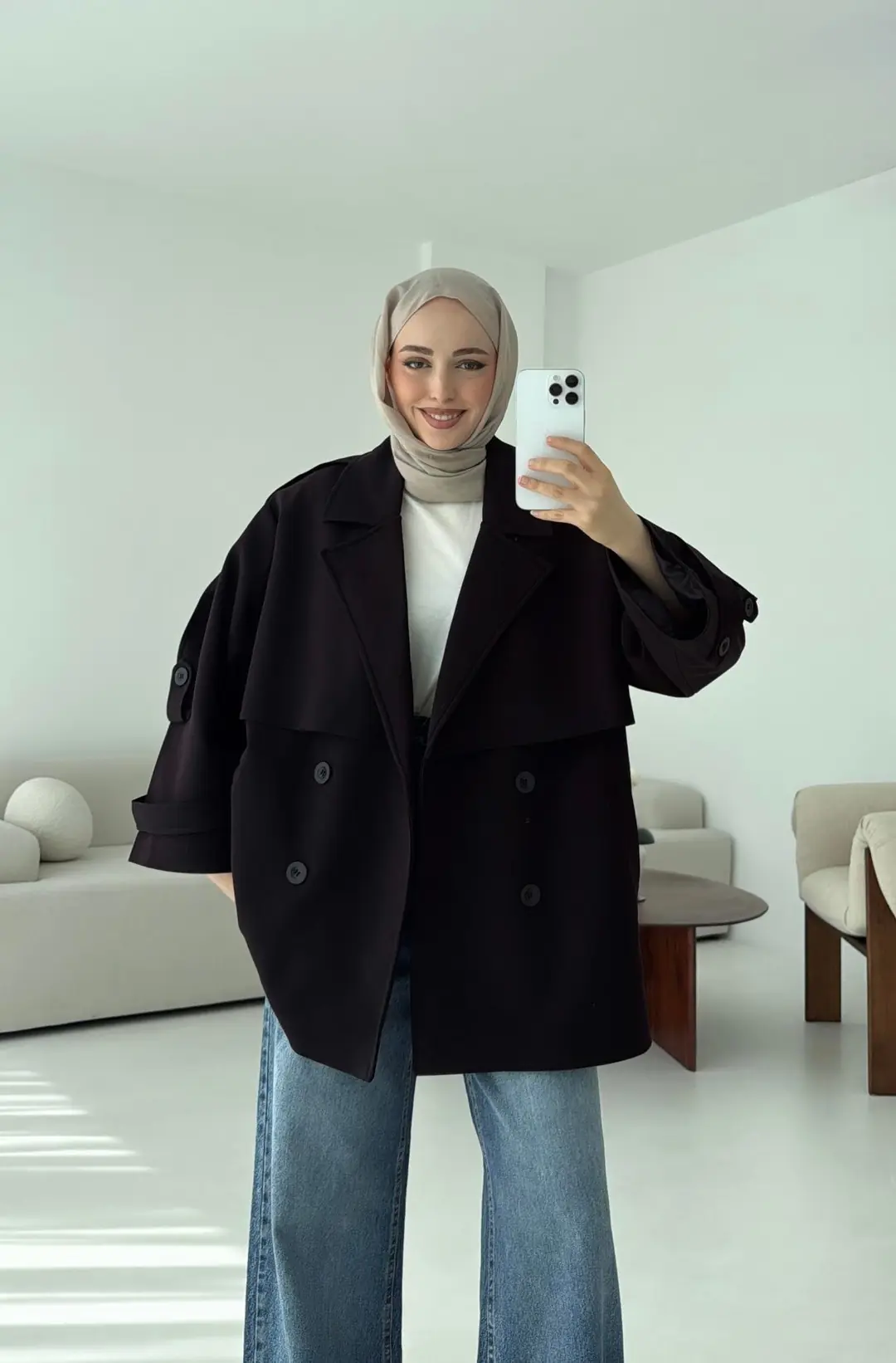 Mürdüm Bağlamalı Trençkot