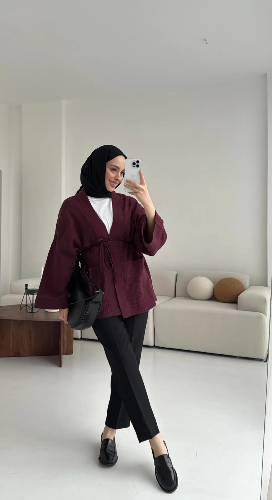 Müslin Kimono Bordo(Ön Sipariş)