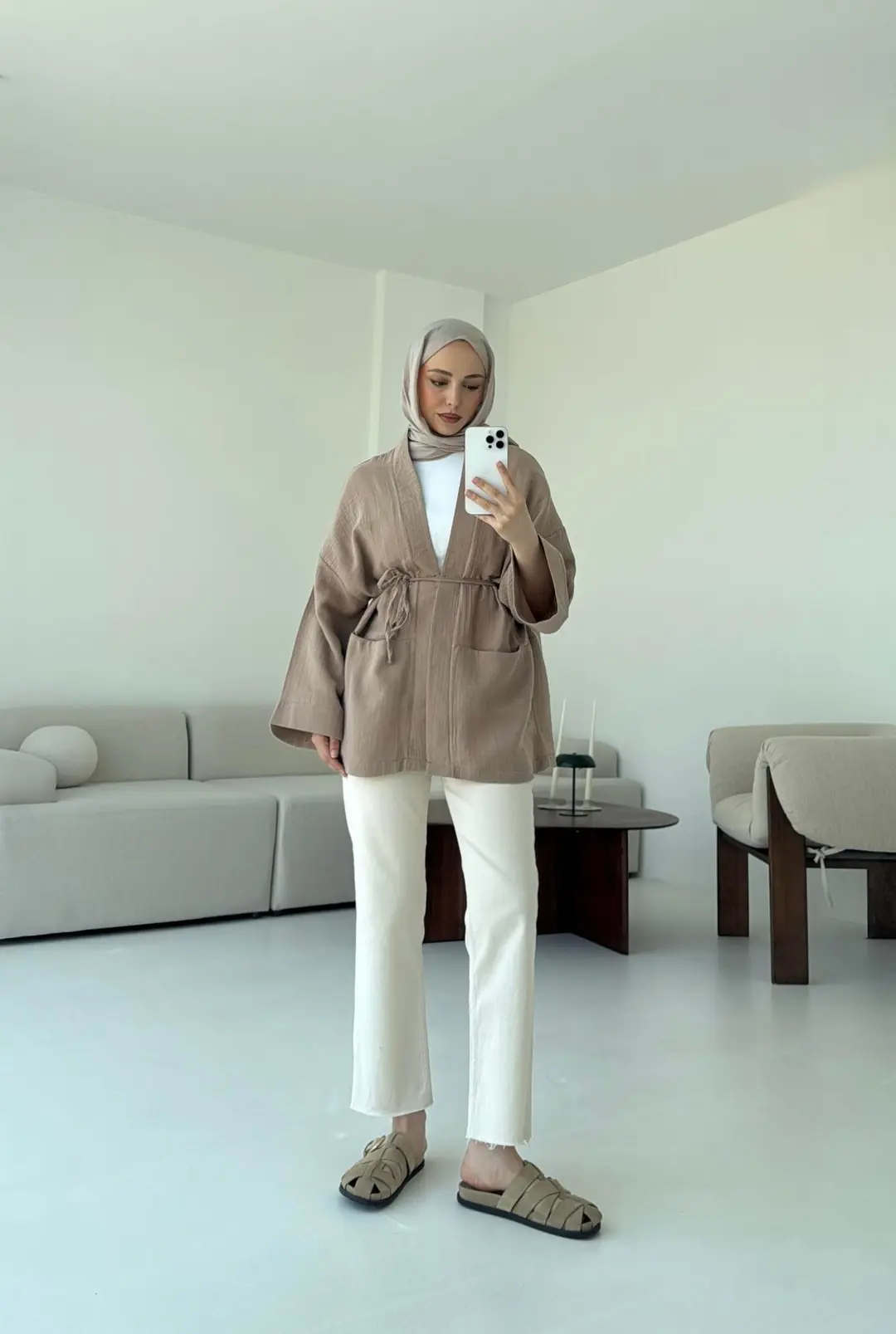 Müslin Kimono Vizon - Görsel 3