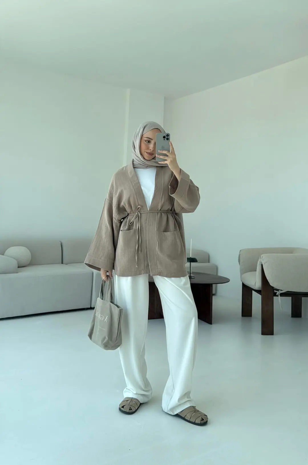 Müslin Kimono Vizon - Görsel 5