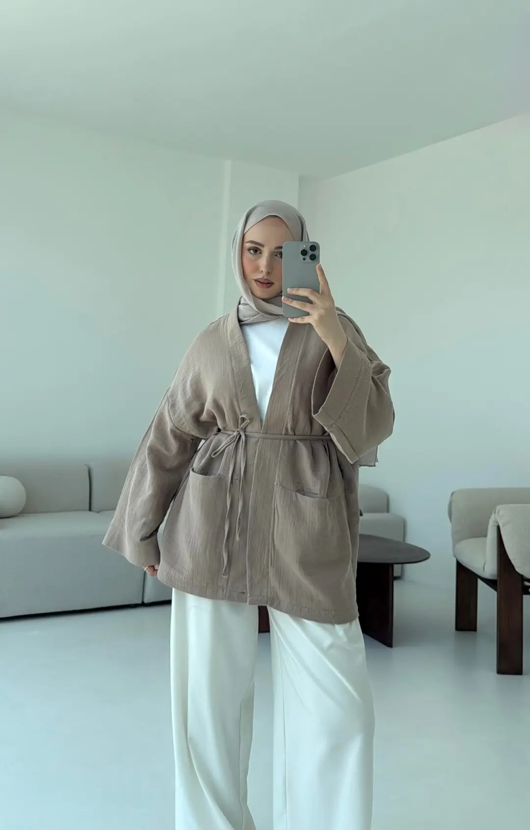 Müslin Kimono Vizon - Görsel 7