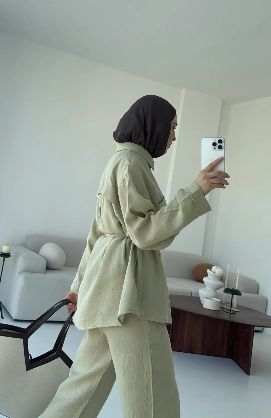 Müslin Pantolon Takım Haki - Görsel 2