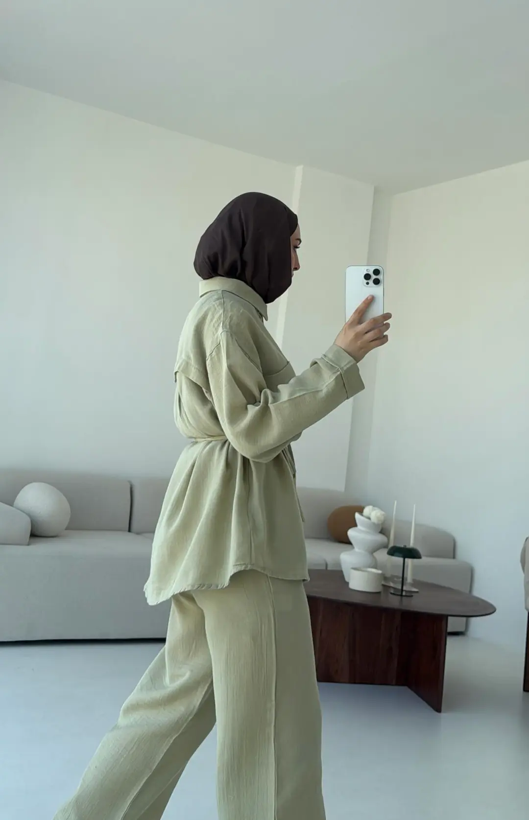 Müslin Pantolon Takım Haki - Görsel 7