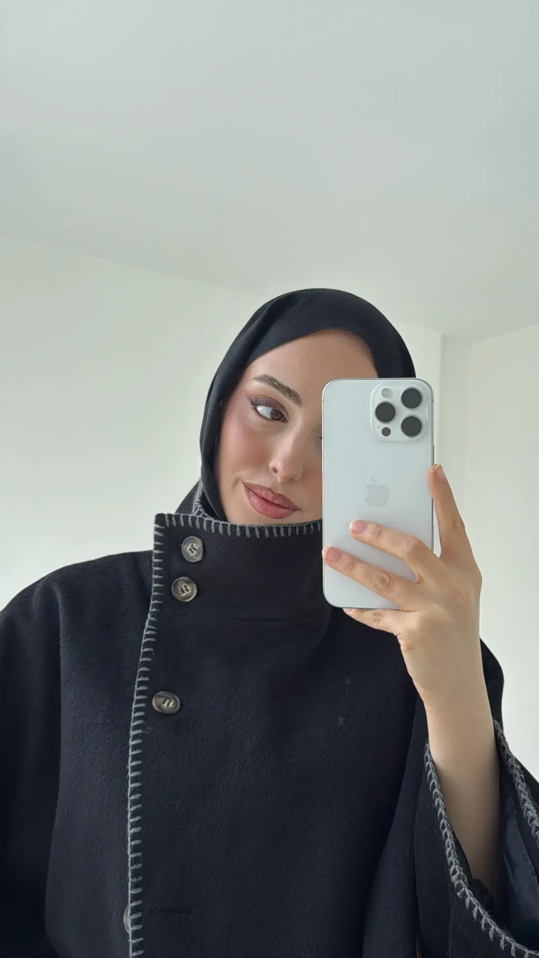 Nakış Detay Premium Kaban Siyah - Görsel 9