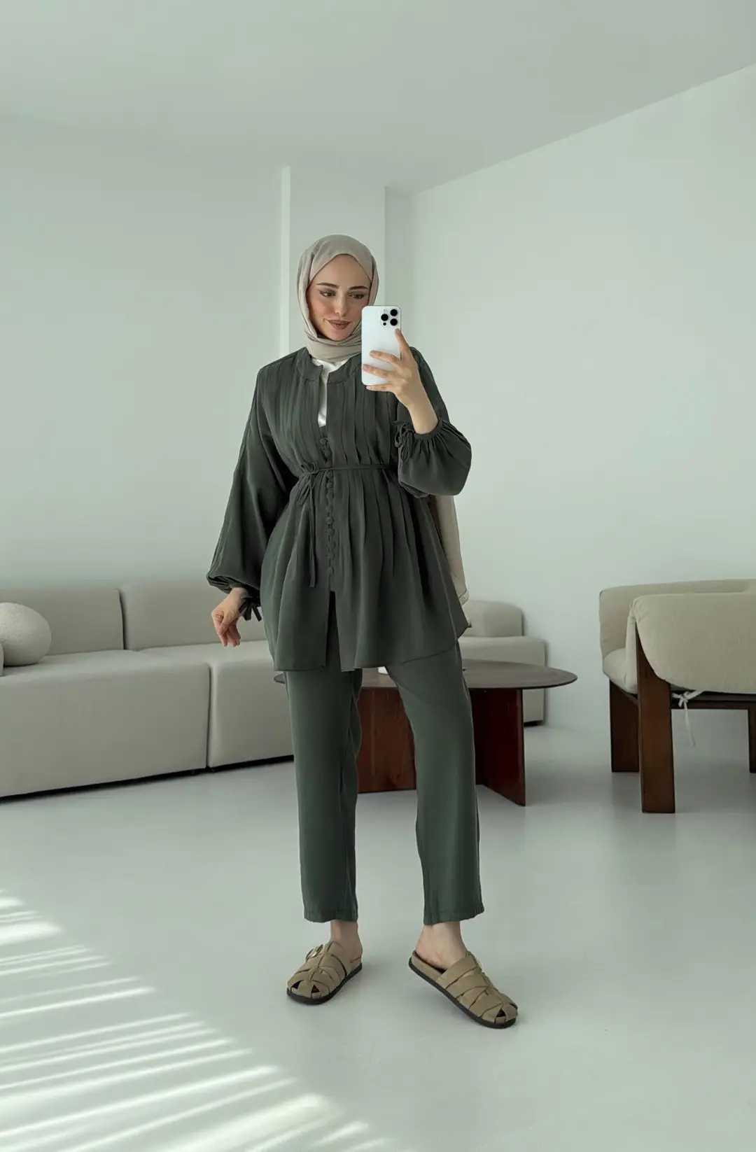 Nervüllü Takım Yeşil - Görsel 3