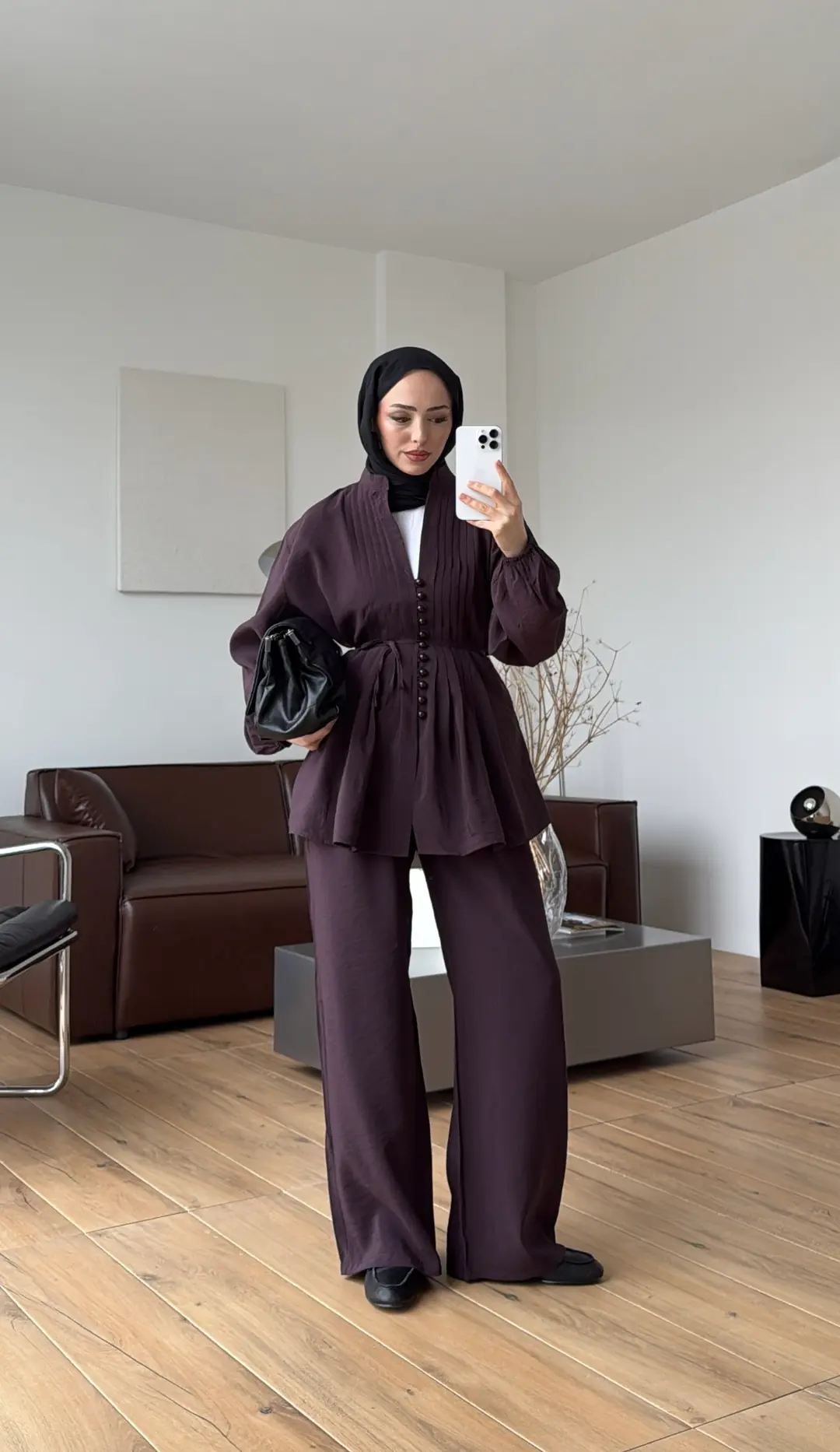 Nervürlü Takım Mürdüm