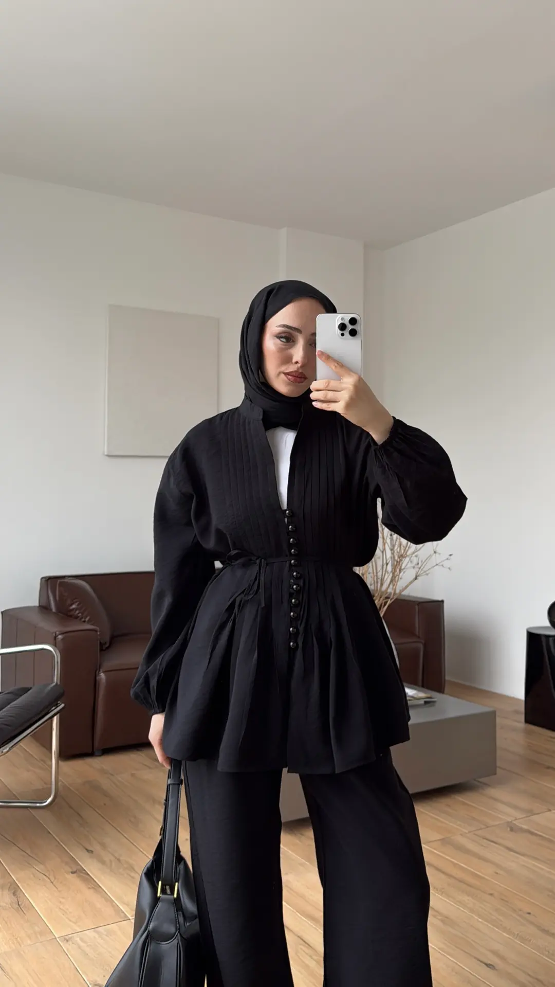 Nervürlü Takım Siyah - Görsel 4