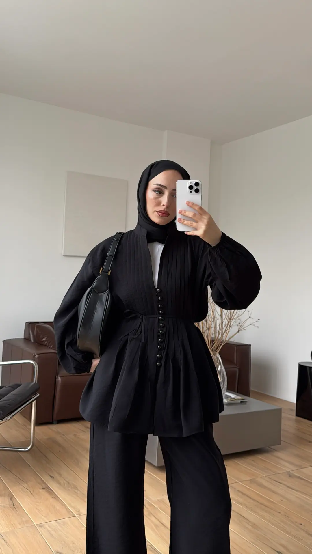 Nervürlü Takım Siyah - Görsel 7