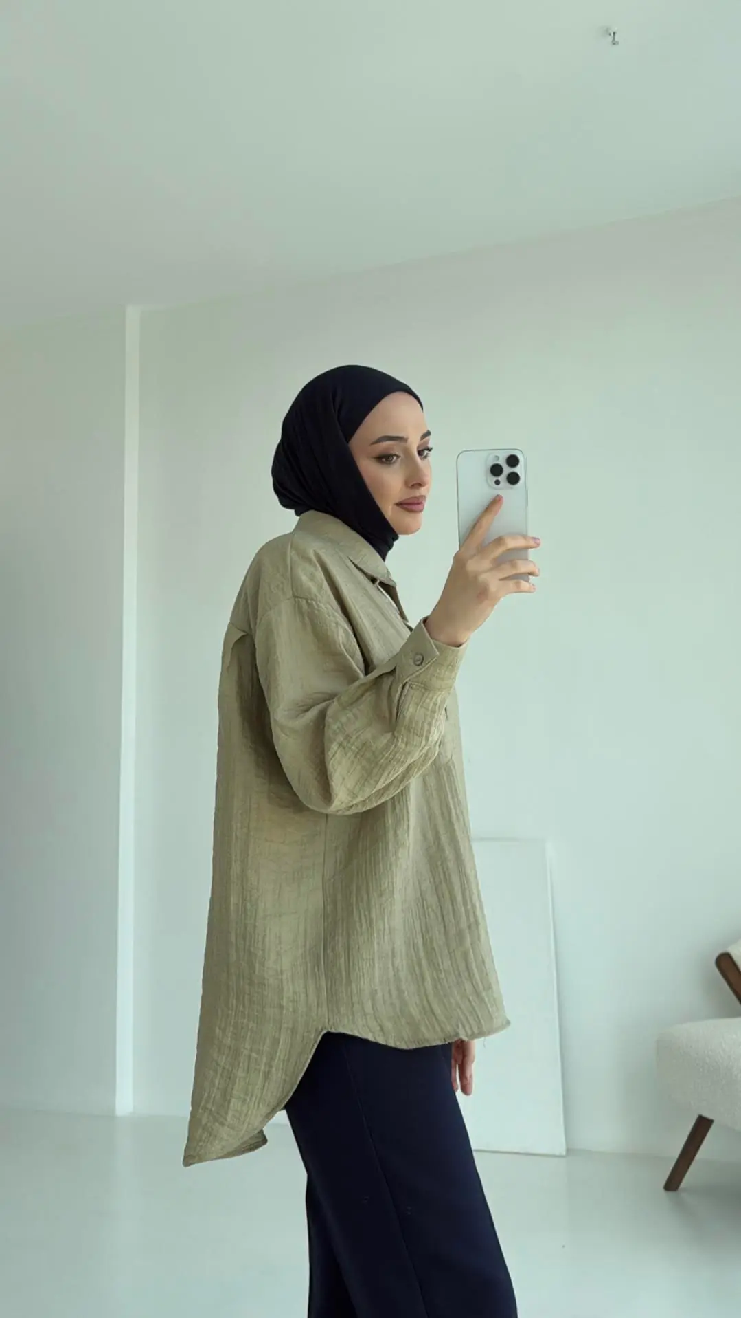 Olive Premium Gömlek - Görsel 5